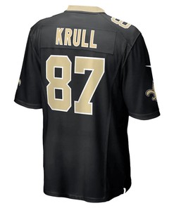Lucas Krull New Orleans Saints Game Player Jersey - Black