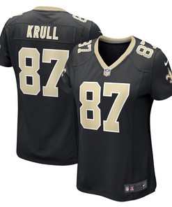 Lucas Krull New Orleans Saints Women's Game Player Jersey - Black