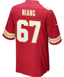 Lucas Niang 67 Kansas City Chiefs Super Bowl LVII Champions Men Game Jersey - Red