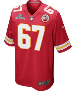 Lucas Niang 67 Kansas City Chiefs Super Bowl LVII Champions Men Game Jersey - Red