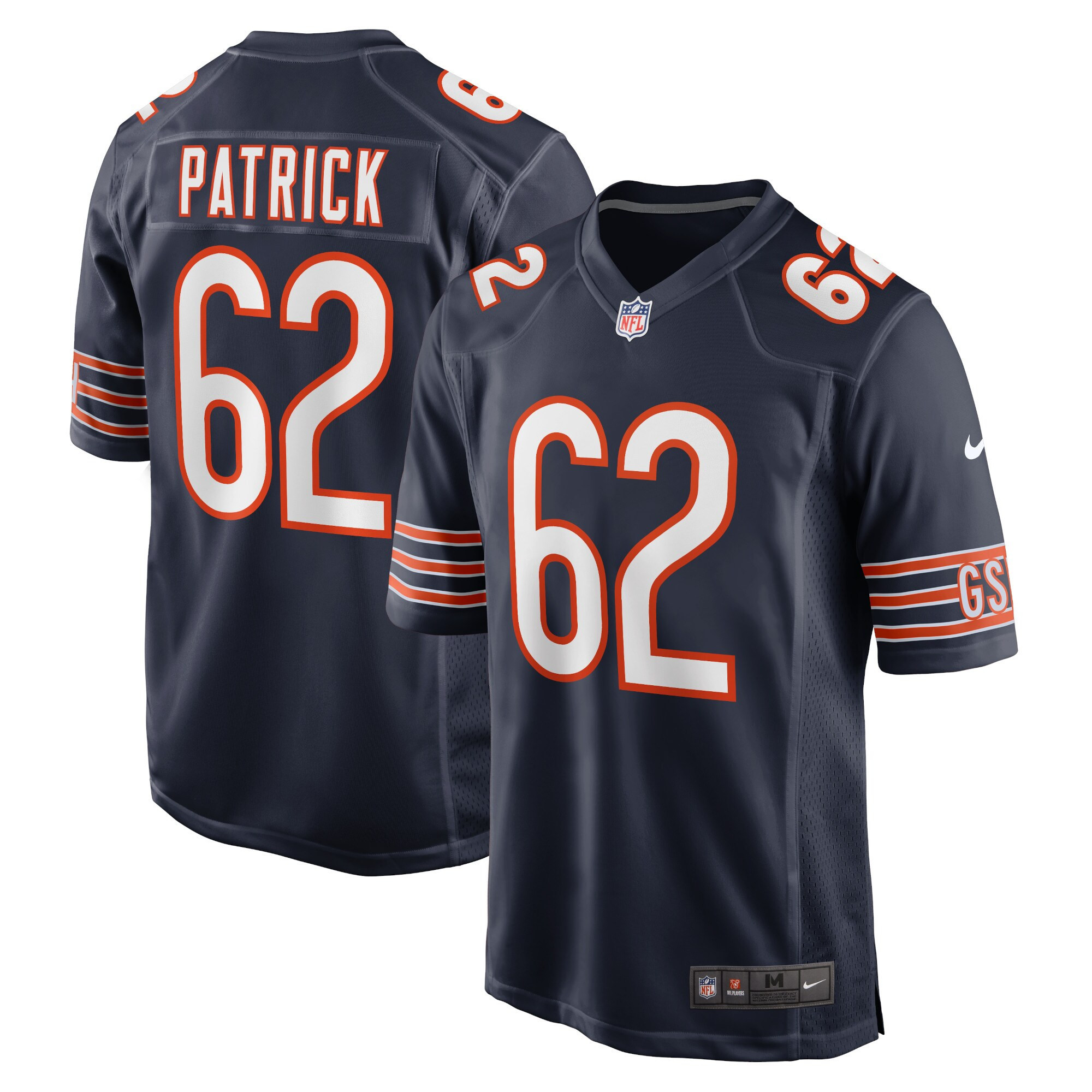 Lucas Patrick Chicago Bears Game Jersey - Navy Nfl
