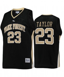 Lucas Taylor 23 Wake Forest Demon Deacons Black Jersey College Basketball Retro
