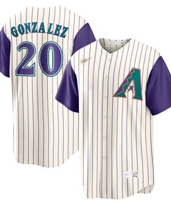 Luis Gonzalez Arizona Diamondbacks Alternate Cooperstown Collection Player Jersey - Cream/purple Mlb