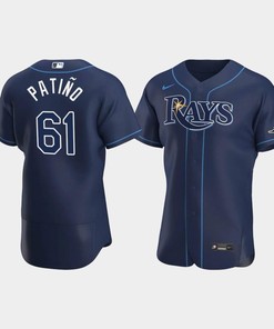 Luis Patino 61 Tampa Bay Rays Navy Alternate Jersey