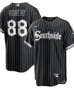 Luis Robert Chicago White Sox 2021 City Connect Replica Player Jersey - Black Mlb