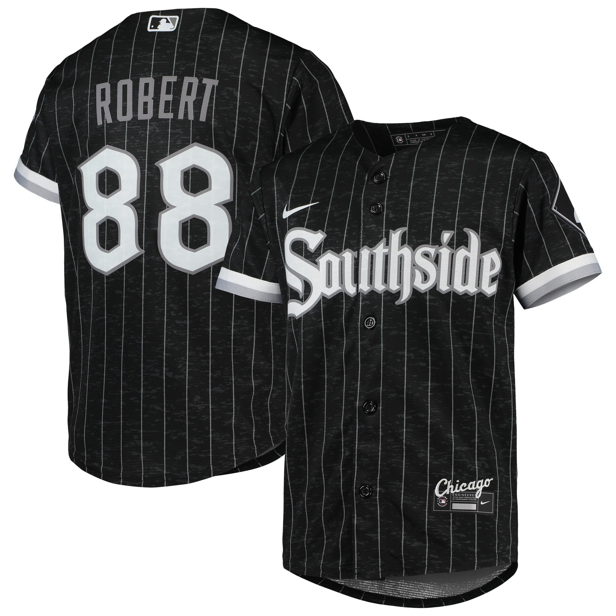Luis Robert Chicago White Sox 2021 City Connect Replica Player Jersey - Black/anthracite Mlb