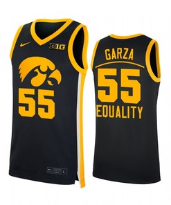 Luka Garza 55 Iowa Hawkeyes Big Ten Uniform Jersey Equality Black