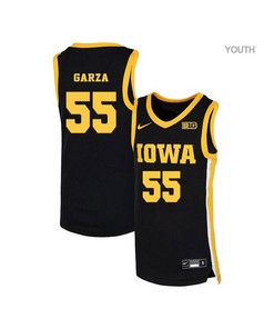 Luka Garza 55 Iowa Hawkeyes Elite Basketball Youth Jersey - Black