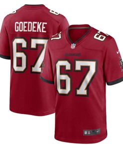 Luke Goedeke Tampa Bay Buccaneers Game Player Jersey - Red