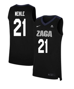 Luke Meikle 21 Gonzaga Bulldogs Elite Basketball Men Jersey - Black