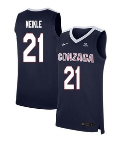 Luke Meikle 21 Gonzaga Bulldogs Elite Basketball Men Jersey - Navy