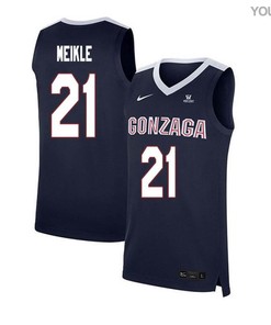 Luke Meikle 21 Gonzaga Bulldogs Elite Basketball Youth Jersey - Navy