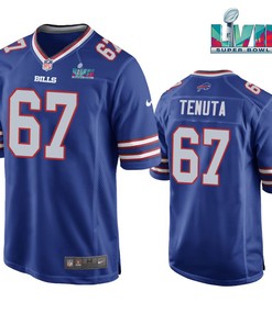 Luke Tenuta 67 Buffalo Bills Super Bowl LVII Game Player Men Jersey - Royal Jersey