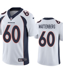 Luke Wattenberg 60 Denver Broncos White Vapor Limited Jersey