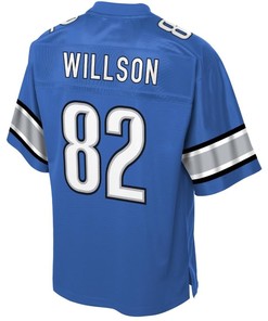 Luke Willson Detroit Lions Nfl Pro Line Historic Logo Player Jersey - Blue