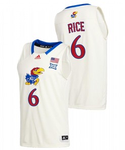 M.J. Rice 6 Kansas Jayhawks Class Of 2022 5-star Prospect Men Jersey - Cream