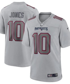 Mac Jones 10 New England Patriots Men Atmosphere Fashion Game Jersey - Gray