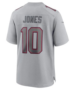 Mac Jones 10 New England Patriots Men Atmosphere Fashion Game Jersey - Gray