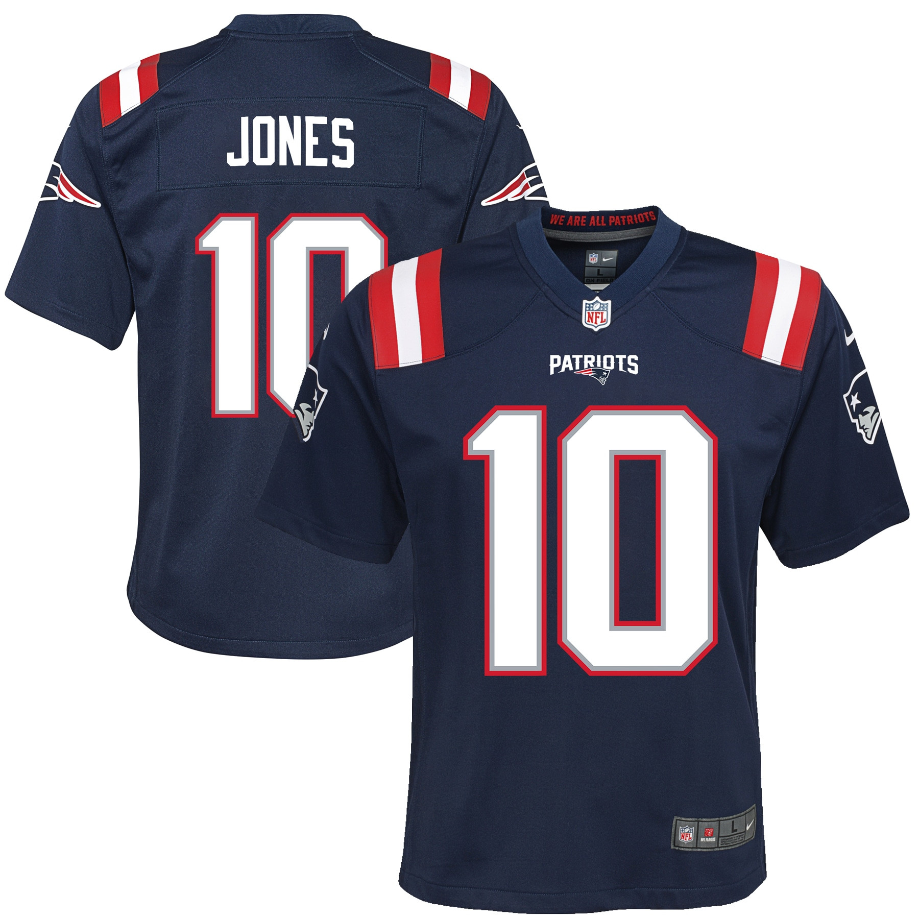 Mac Jones New England Patriots Game Jersey Navy Nfl