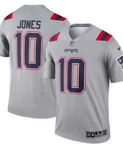 Mac Jones New England Patriots Inverted Legend Jersey - Gray Nfl