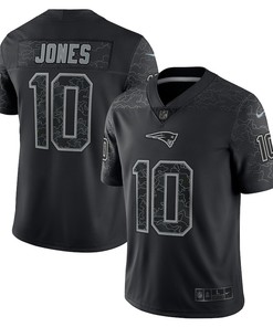 Mac Jones New England Patriots RFLCTV Limited Jersey - Black