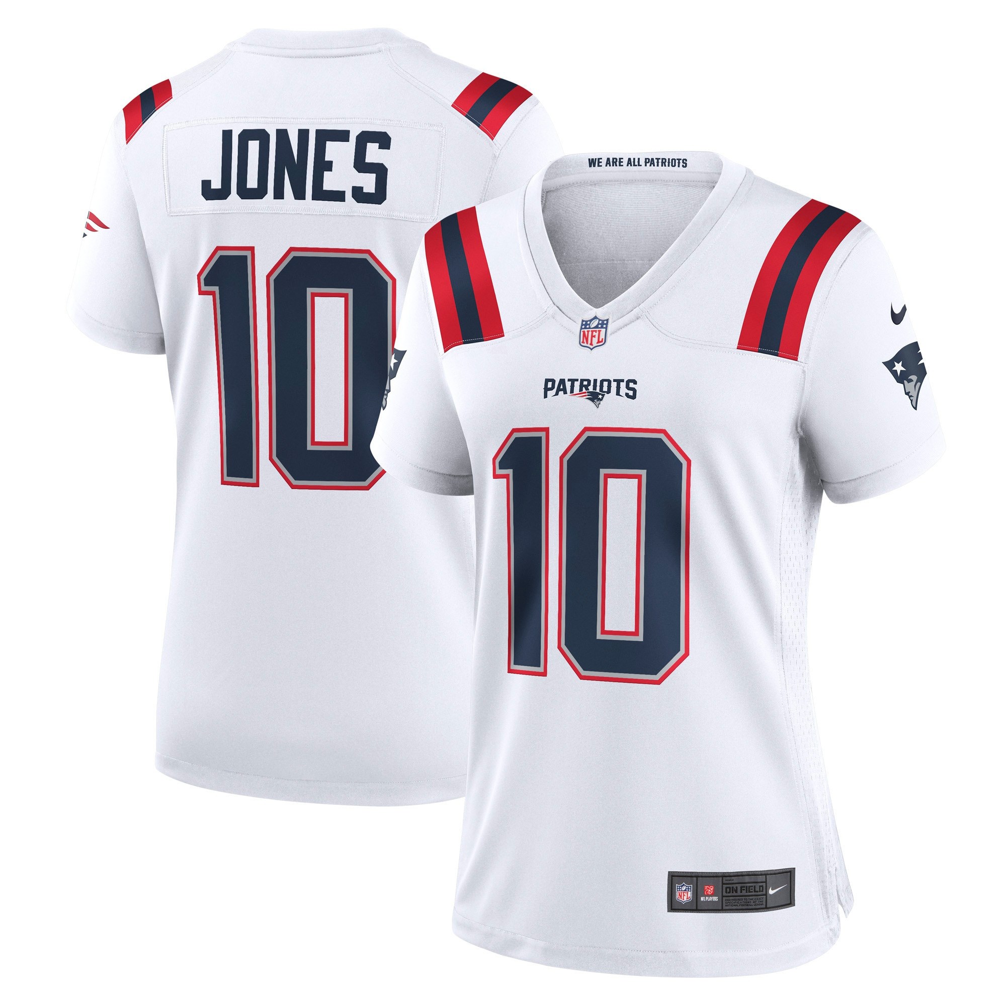 Mac Jones New England Patriots Womens Player Game Jersey White Nfl