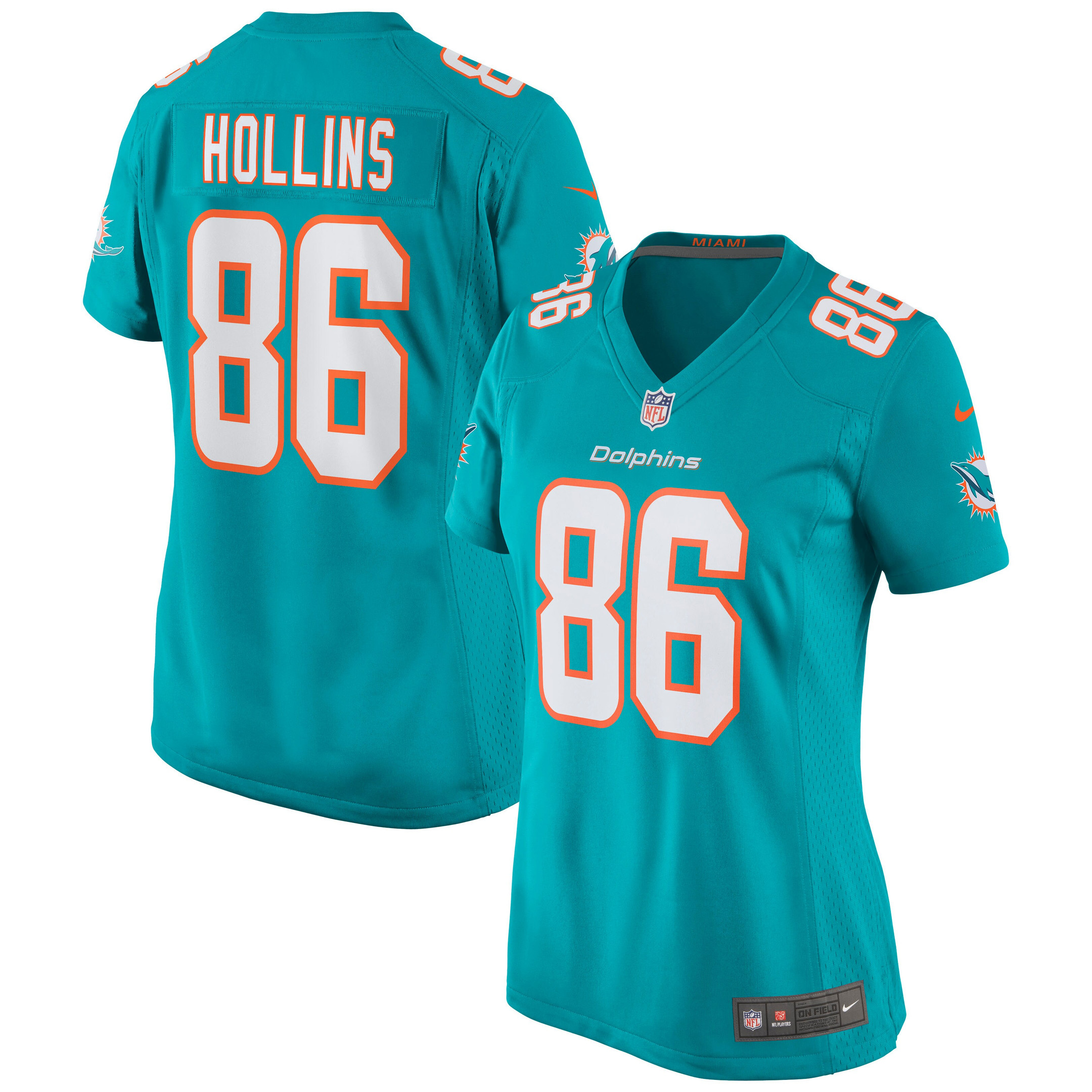 Mack Hollins Miami Dolphins Womens Game Jersey - Aqua Nfl