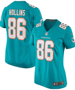 Mack Hollins Miami Dolphins Womens Game Jersey - Aqua Nfl