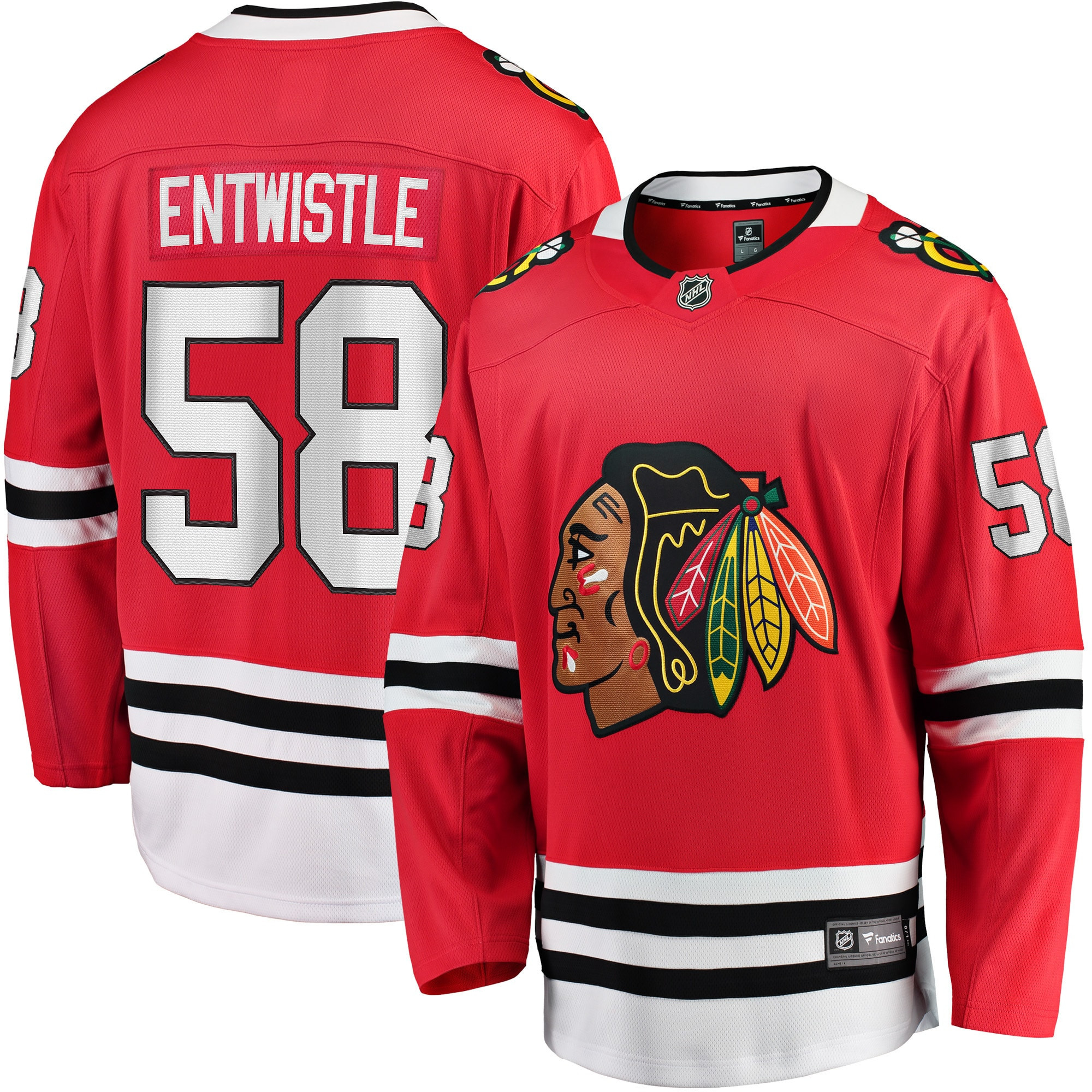 Mackenzie Entwistle Chicago Blackhawks Fanatics Branded Home Breakaway Player Jersey - Red Nhl