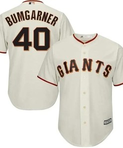 Madison Bumgarner San Francisco Giants Big And Tall Official Cool Base Player Jersey - Cream