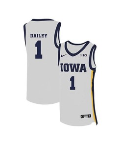 Maishe Dailey 1 Iowa Hawkeyes Elite Basketball Men Jersey - White