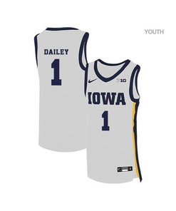 Maishe Dailey 1 Iowa Hawkeyes Elite Basketball Youth Jersey - White