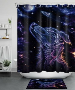 Majestic Wolf Shower Curtain for Bathroom Decor - Home Decor