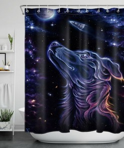 Majestic Wolf Shower Curtain for Bathroom Decor - Home Decor