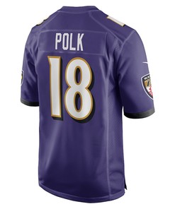 Makai Polk Baltimore Ravens Player Game Jersey - Purple