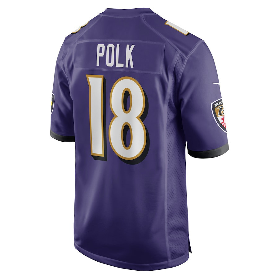 Makai Polk Baltimore Ravens Player Game Jersey - Purple