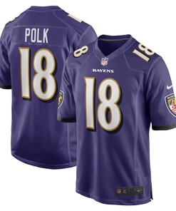 Makai Polk Baltimore Ravens Player Game Jersey - Purple Nfl