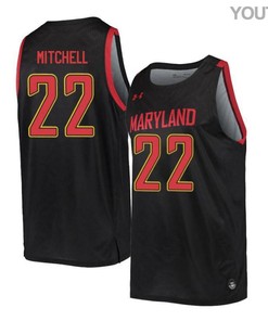 Makhel Mitchell 22 Maryland Terrapins Retro Basketball Youth Jersey - Black