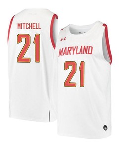 Makhi Mitchell 21 Maryland Terrapins Retro Basketball Men Jersey - White