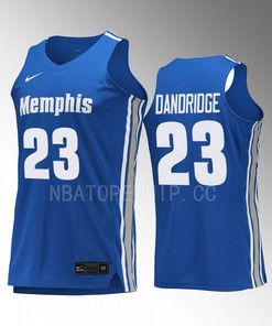 Malcolm Dandridge 23 Memphis Tigers Uniform Jersey College Basketball Royal