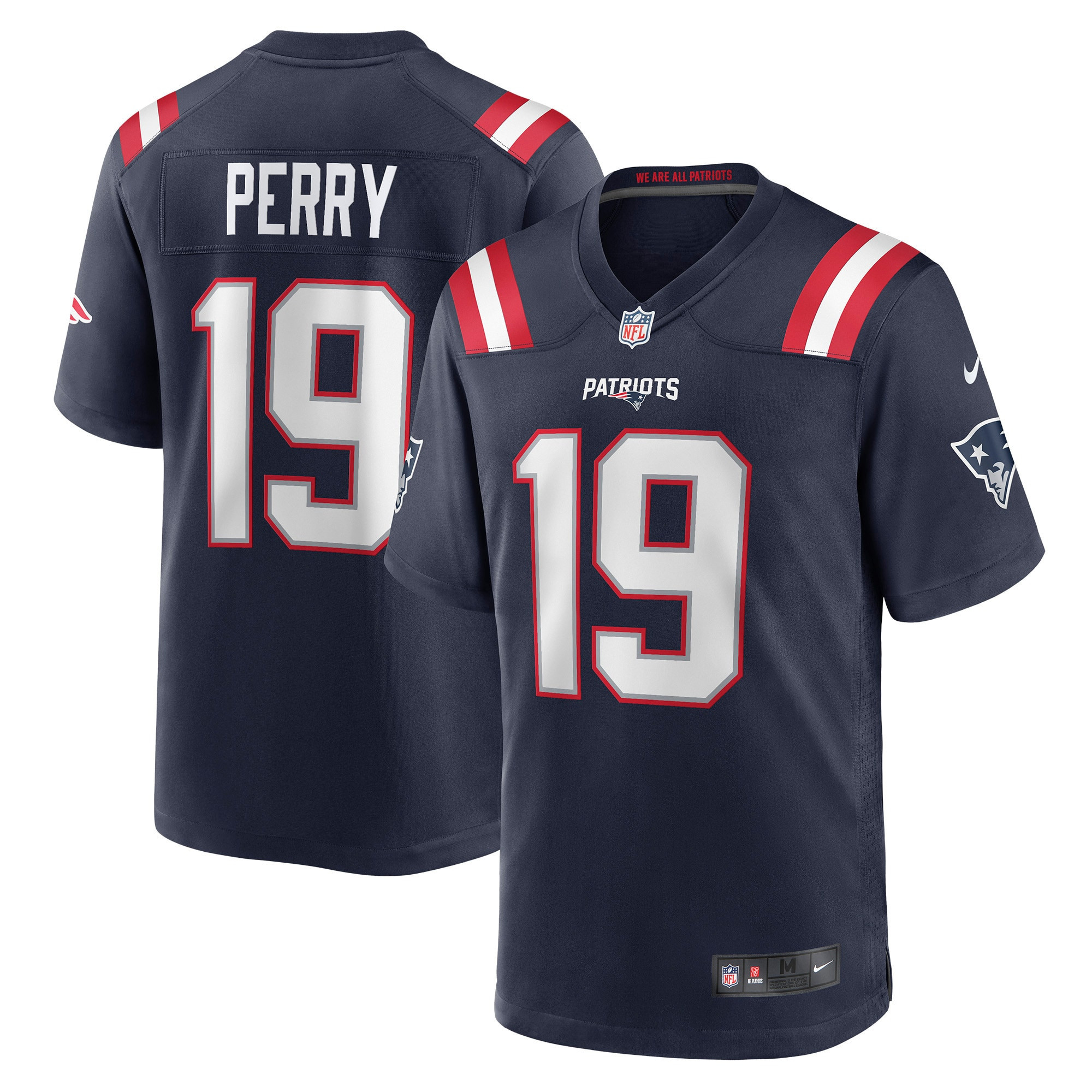 Malcolm Perry New England Patriots Game Player Jersey - Navy Nfl