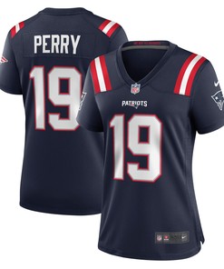 Malcolm Perry New England Patriots Womens Game Player Jersey - Navy Nfl