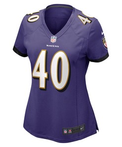Malik Harrison 40 Baltimore Ravens Women's Game Jersey - Purple