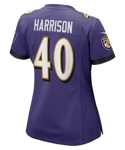 Malik Harrison 40 Baltimore Ravens Women's Game Jersey - Purple