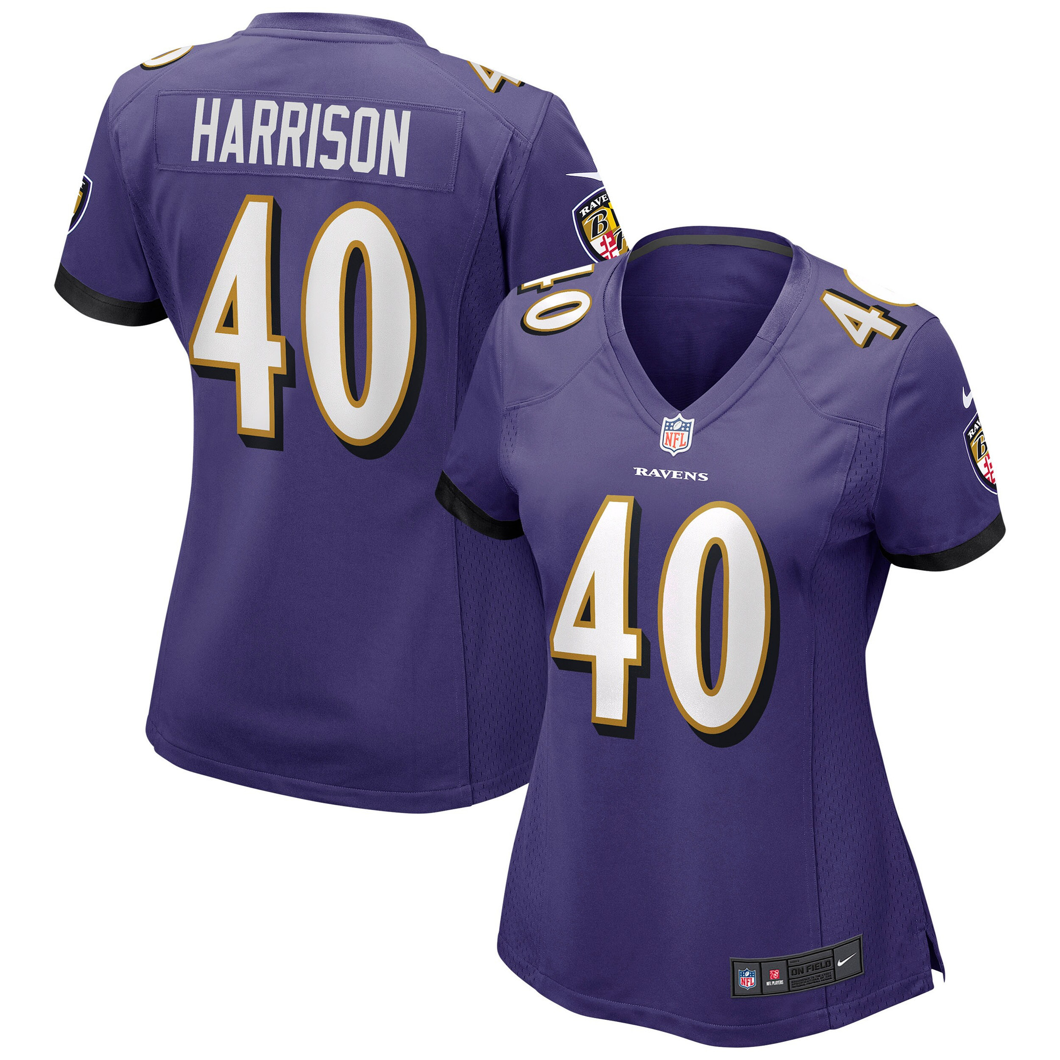 Malik Harrison Baltimore Ravens Womens Game Jersey - Purple Nfl