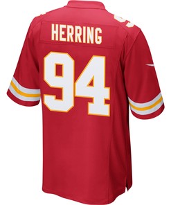 Malik Herring 94 Kansas City Chiefs Super Bowl LVII Champions Men Game Jersey - Red