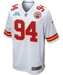 Malik Herring 94 Kansas City Chiefs Super Bowl LVII Champions Men Game Jersey - White