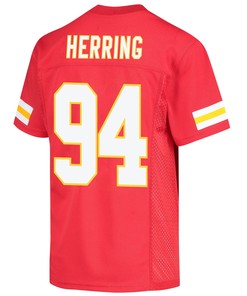 Malik Herring 94 Kansas City Chiefs Super Bowl LVII Champions Youth Game Jersey - Red