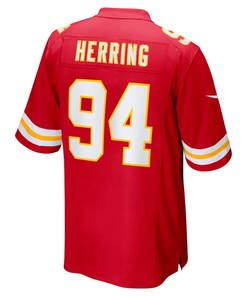 Malik Herring Kansas City Chiefs Team Game Player Jersey - Red