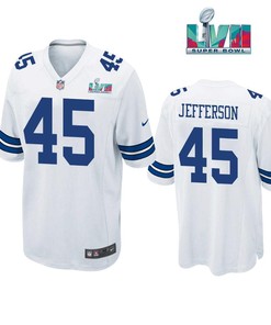 Malik Jefferson 45 Dallas Cowboys Super Bowl LVII Super Bowl LVII White Men Game Jersey